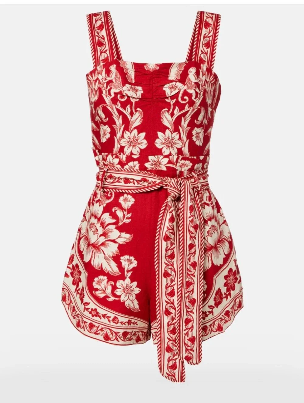 Farm Rio Linen Blend Romper